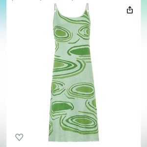 WPYYI Print Dress, Women's Green Summer Hollow Sleeveless Beach Midi Dress